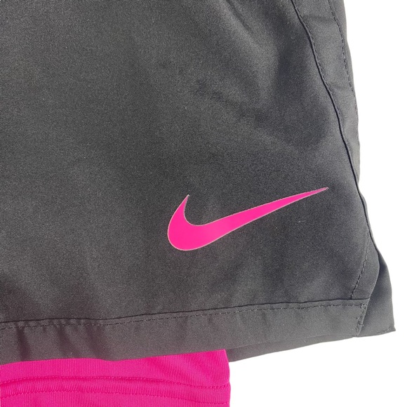 Nike Girls Dri Fit 2 in 1 Built in Compression Shorts - Size M - Picture 3 of 6